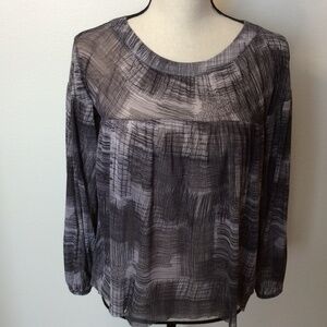 Weston Grey & White Sheer Hi-LowTop Sz-XS